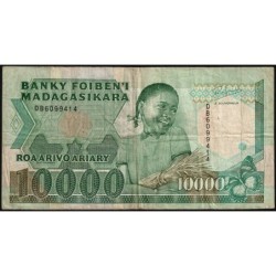 Madagascar - Pick 74b - 10'000 francs - 2'000 ariary - Série DB - 1992 - Etat : TB-