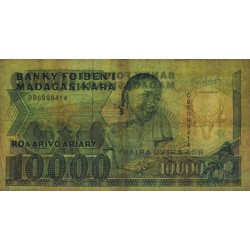 Madagascar - Pick 74b - 10'000 francs - 2'000 ariary - Série DB - 1992 - Etat : TB-