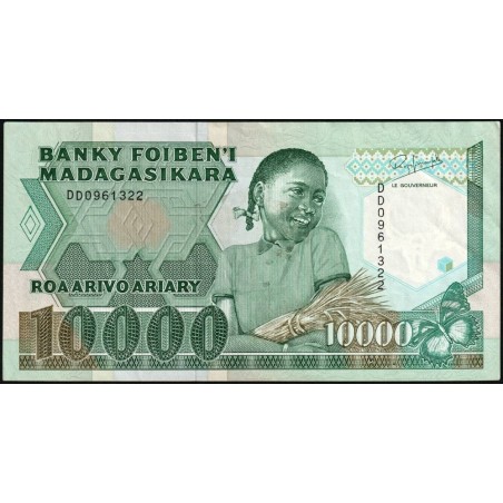 Madagascar - Pick 74b - 10'000 francs - 2'000 ariary - Série DD - 1992 - Etat : TTB+