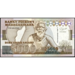 Madagascar - Pick 74Aa - 25'000 francs - 5'000 ariary - Série FB - 1993 - Etat : NEUF