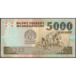 Madagascar - Pick 74Aa - 25'000 francs - 5'000 ariary - Série FC - 1993 - Etat : TB