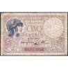 F 04-07 - 24/08/1939 - 5 francs - Violet modifié - Série G.61777 - Etat : TB-