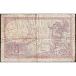 F 04-07 - 24/08/1939 - 5 francs - Violet modifié - Série G.61777 - Etat : TB-
