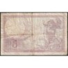 F 04-07 - 24/08/1939 - 5 francs - Violet modifié - Série G.61777 - Etat : TB-