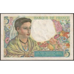 F 05-01 - 02/06/1943 - 5 francs - Berger - Série M.3 - Etat : SUP-