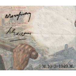 F 08-20 - 10/03/1949 - 10 francs - Mineur - Série M.174 - Etat : SUP