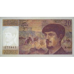F 66-01 - 1980 - 20 francs - Debussy - Série N.001 - Etat : SUP