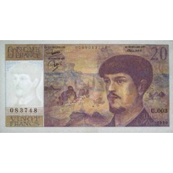 F 66-01 - 1980 - 20 francs - Debussy - Série U.003 - Etat : SUP+