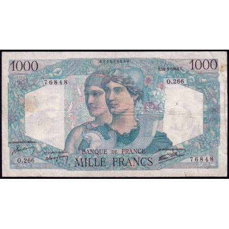 F 41-14 - 16/05/1946 - 1000 francs - Minerve et Hercule - Série O.266 - Etat : TTB-