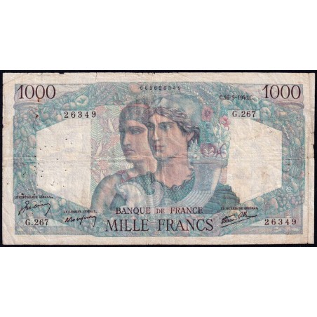 F 41-14 - 16/05/1946 - 1000 francs - Minerve et Hercule - Série G.267 - Etat : TB-