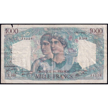 F 41-14 - 16/05/1946 - 1000 francs - Minerve et Hercule - Série B.268 - Etat : TB-