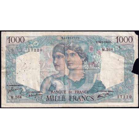 F 41-14 - 16/05/1946 - 1000 francs - Minerve et Hercule - Série M.268 - Etat : AB