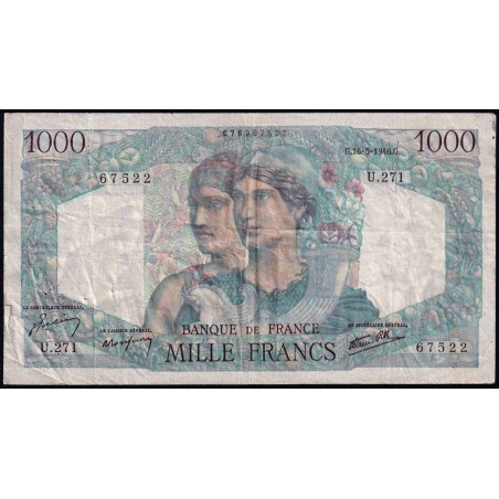 F 41-14 - 16/05/1946 - 1000 francs - Minerve et Hercule - Série U.271 - Etat : TB+