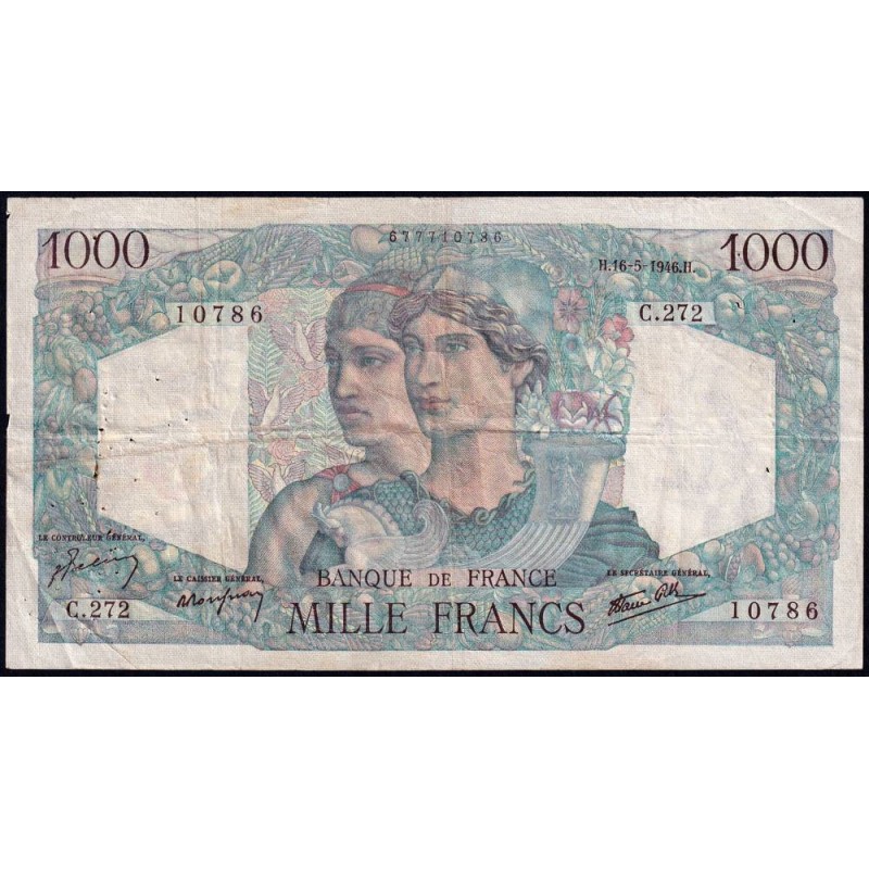 F 41-14 - 16/05/1946 - 1000 francs - Minerve et Hercule - Série C.272 - Etat : TB+