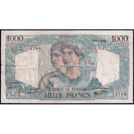 F 41-14 - 16/05/1946 - 1000 francs - Minerve et Hercule - Série C.272 - Etat : TB+