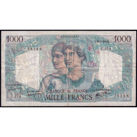 F 41-14 - 16/05/1946 - 1000 francs - Minerve et Hercule - Série U.274 - Etat : TB+