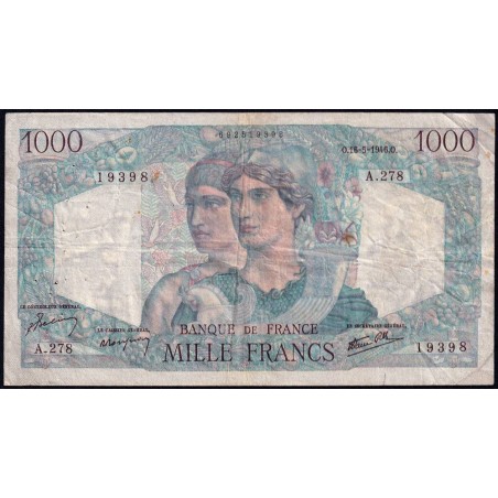 F 41-14 - 16/05/1946 - 1000 francs - Minerve et Hercule - Série A.278 - Etat : TB+
