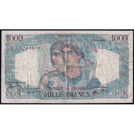 F 41-14 - 16/05/1946 - 1000 francs - Minerve et Hercule - Série V.278 - Etat : TB