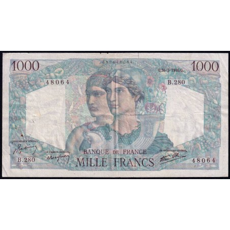 F 41-14 - 16/05/1946 - 1000 francs - Minerve et Hercule - Série B.280 - Etat : TTB