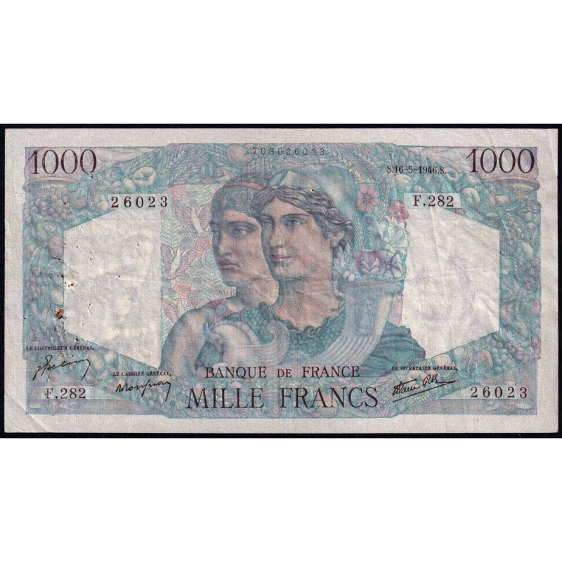 F 41-14 - 16/05/1946 - 1000 francs - Minerve et Hercule - Série F.282 - Etat : TTB