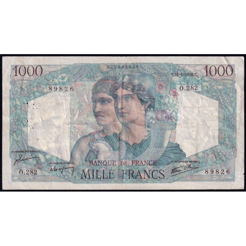 F 41-14 - 16/05/1946 - 1000 francs - Minerve et Hercule - Série O.282 - Etat : TB+