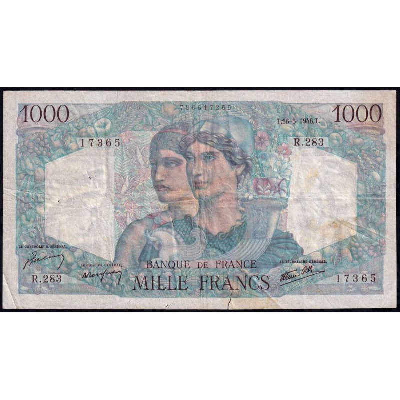 F 41-14 - 16/05/1946 - 1000 francs - Minerve et Hercule - Série R.283 - Etat : TB