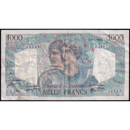 F 41-15 - 11/07/1946 - 1000 francs - Minerve et Hercule - Série F.289 - Etat : TB