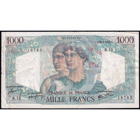 F 41-02 - 26/04/1945 - 1000 francs - Minerve et Hercule - Série R.12 - Etat : TB+