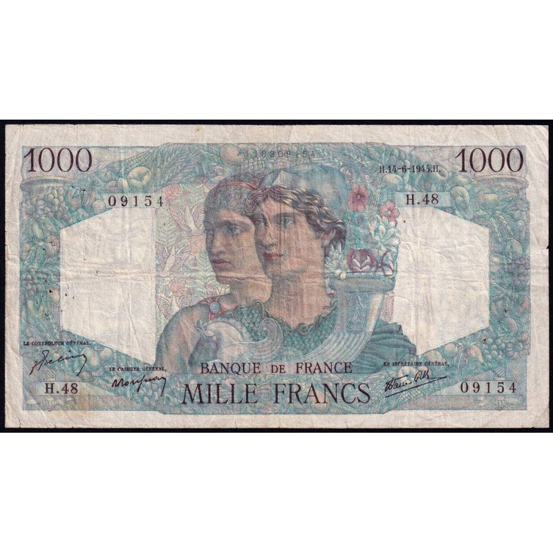 F 41-04 - 14/06/1945 - 1000 francs - Minerve et Hercule - Série H.48 - Etat : TB-