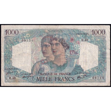 F 41-04 - 14/06/1945 - 1000 francs - Minerve et Hercule - Série H.48 - Etat : TB-