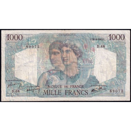 F 41-05 - 28/06/1945 - 1000 francs - Minerve et Hercule - Série D.68 - Etat : TB
