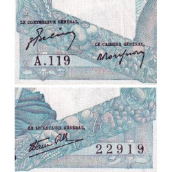 F 41-07 - 23/08/1945 - 1000 francs - Minerve et Hercule - Série A.119 - Etat : TTB+ à SUP-