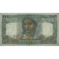 F 41-09 - 06/12/1945 - 1000 francs - Minerve et Hercule - Série E.165 - Etat : TTB-