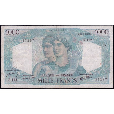 F 41-10 - 17/01/1946 - 1000 francs - Minerve et Hercule - Série R.172 - Etat : TB-
