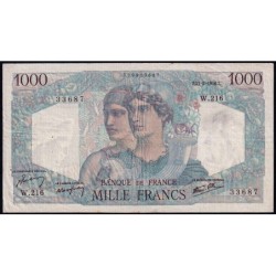 F 41-11 - 21/02/1946 - 1000 francs - Minerve et Hercule - Série W.216 (remplacement) - Etat : TB+