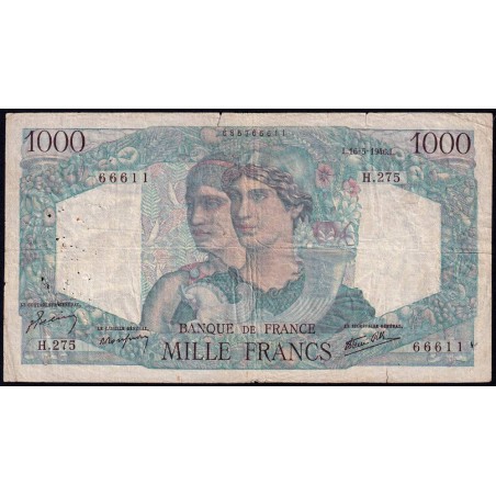 F 41-14 - 16/05/1946 - 1000 francs - Minerve et Hercule - Série H.275 - Etat : TB-