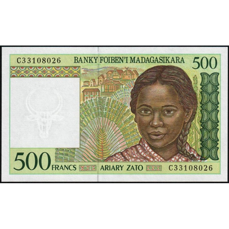 Madagascar - Pick 75b - 500 francs - 100 ariary - Série C - 1997 - Etat : NEUF