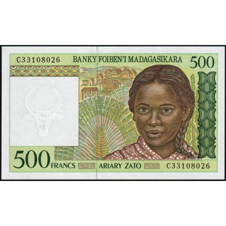 Madagascar - Pick 75b - 500 francs - 100 ariary - Série C - 1997 - Etat : NEUF