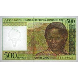 Madagascar - Pick 75b - 500 francs - 100 ariary - Série C - 1997 - Etat : NEUF