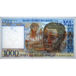 Madagascar - Pick 76b - 1'000 francs - 200 ariary - Série C - 1997 - Etat : NEUF