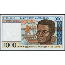 Madagascar - Pick 76b - 1'000 francs - 200 ariary - Série C - 1997 - Etat : SPL+