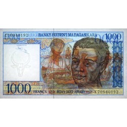 Madagascar - Pick 76b - 1'000 francs - 200 ariary - Série C - 1997 - Etat : SPL+