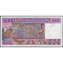 Madagascar - Pick 78b - 5'000 francs - 1'000 ariary - Série A - 1997 - Etat : SUP+