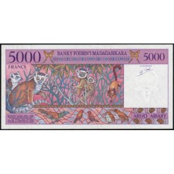 Madagascar - Pick 78b - 5'000 francs - 1'000 ariary - Série A - 1997 - Etat : SUP+