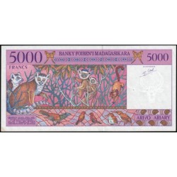 Madagascar - Pick 78b - 5'000 francs - 1'000 ariary - Série A - 1997 - Etat : SUP à SUP+