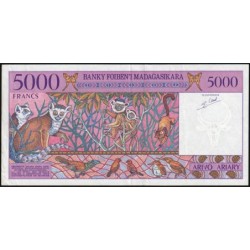 Madagascar - Pick 78b - 5'000 francs - 1'000 ariary - Série A - 1997 - Etat : TTB+