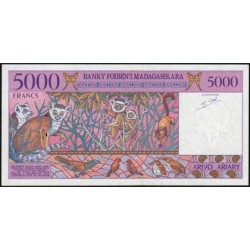 Madagascar - Pick 78b - 5'000 francs - 1'000 ariary - Série B - 1997 - Etat : SUP