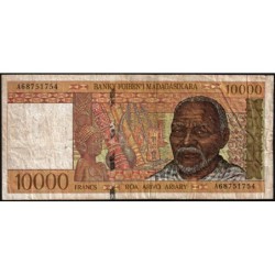 Madagascar - Pick 79b - 10'000 francs - 2'000 ariary - Série A - 1997 - Etat : B