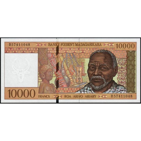 Madagascar - Pick 79b - 10'000 francs - 2'000 ariary - Série B - 1997 - Etat : NEUF