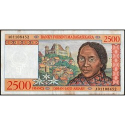 Madagascar - Pick 81 - 2'500 francs - 500 ariary - Série A - 1998 - Etat : TTB